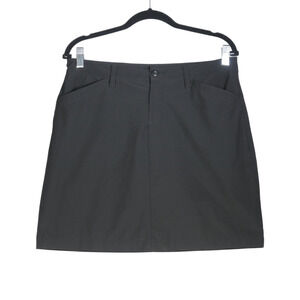Eddie Bauer Mini Skort Womens Size 8 Black Shorts Skirt Pockets Golf Active
